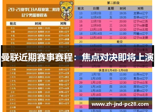 曼联近期赛事赛程:焦点对决即将上演 曼联近期赛事赛程:焦点对决即将上演